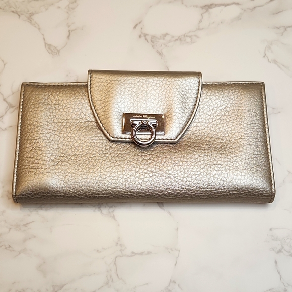 Authentic Salvatore Ferragamo Long Wallet - Picture 1 of 12